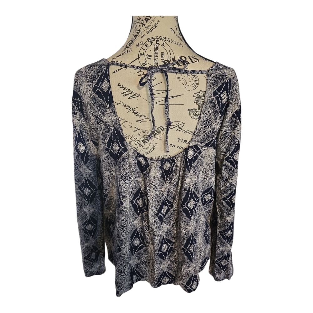ROXY Tunic Shirt‎ Navy Blue Boho Women's A Sky Full of Stars Top Size Small - Picture 4 of 8